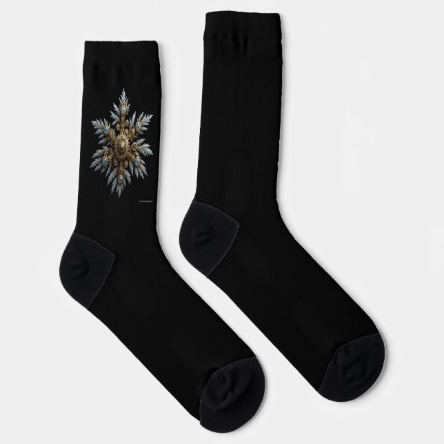 Die Schneeflocke von Sidera – Steampunk-Artefakt Socken (Rechts)