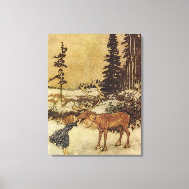 Die Schneekönigin Edmund Dulac Kunstkunst Leinwanddruck (Vorderseite)