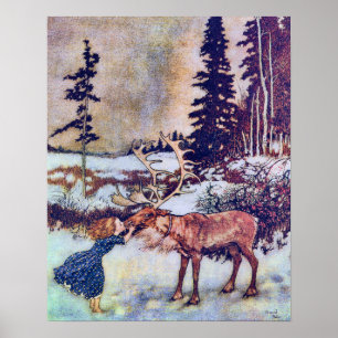 Die Schneekönigin Edmund Dulac Kunstkunst Poster