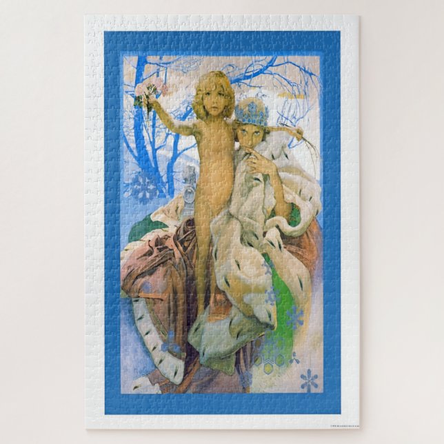 Die Schneekönigin von Alphonse Mucha (Vertikal)