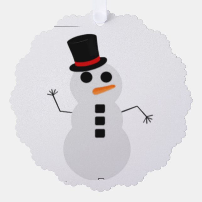 Die Schneemannskarte Ornament Karte (Vorderseite)