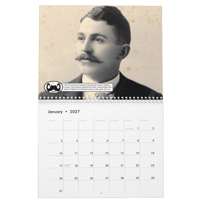 Die Schnurrbärte von Placer County Kalender (Jan 2027)