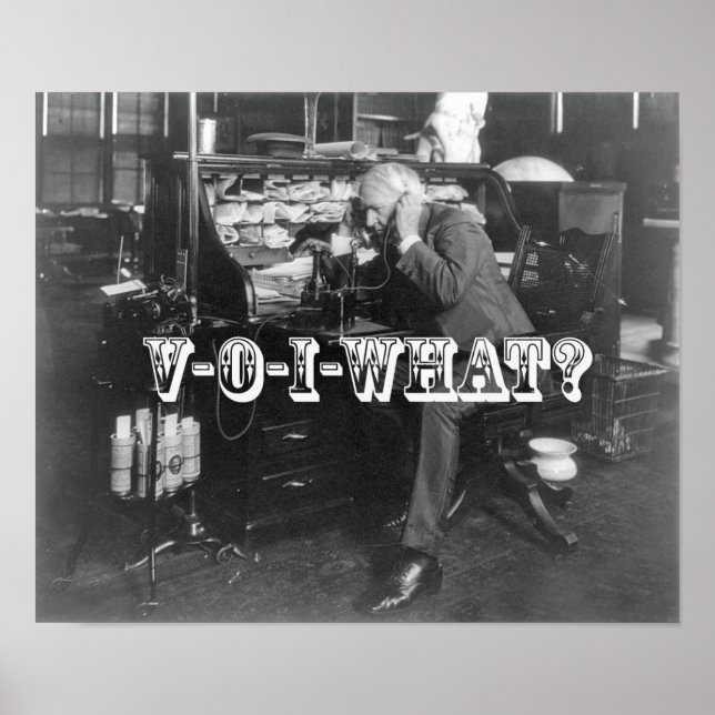 Die schockierende Einführung des VoIP-Telefons Poster (Vorne)