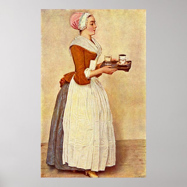 Die Schokolade von Jean-Etienne Liotard Poster (Vorne)