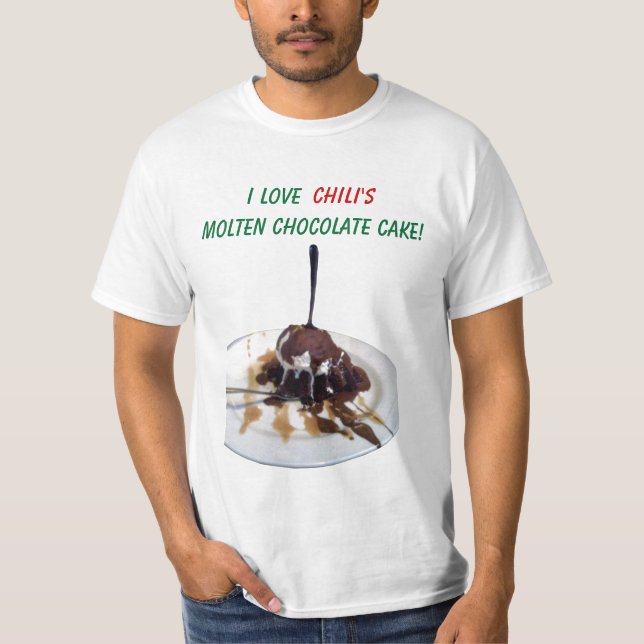 Die Schokoladen-flüssiger Kuchen-T - Shirt des (Vorderseite)
