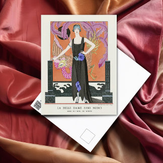 Die schöne Dame ohne Gnade von George Barbier Postkarte