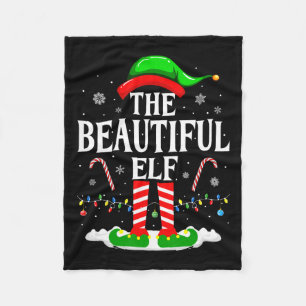 Die schöne Elf Funny Xmas Matching Family Chris Fleecedecke