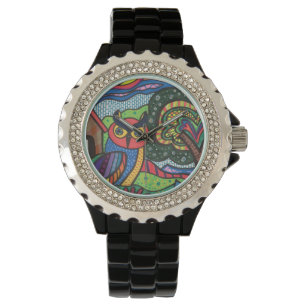 Die schöne Eule Armbanduhr