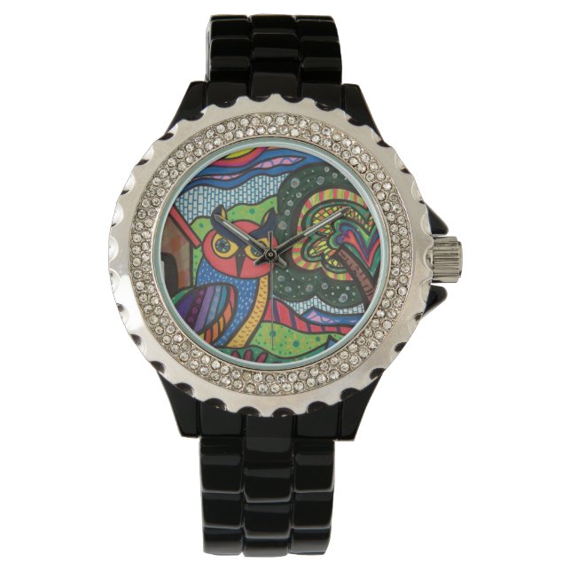 Die schöne Eule Armbanduhr (Vorderseite)