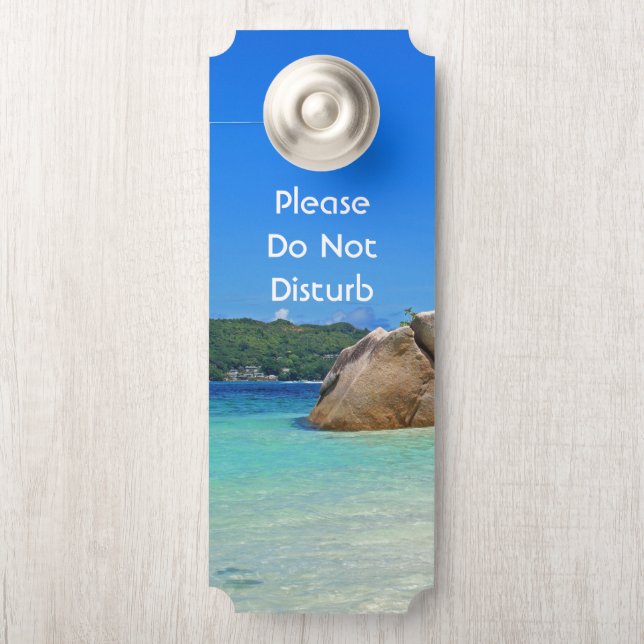 Die schöne Felsküste des Tropischen Meeres darf ni Türanhänger (Auf Knauf)