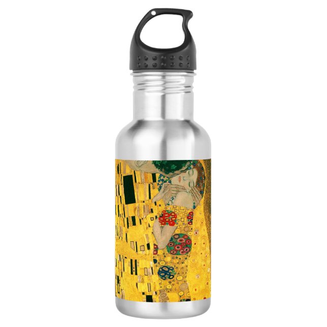 Die schöne Kunst des Kusses (Klimt) Trinkflasche (Vorderseite)