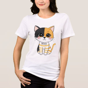Die schöne Mischief-Katze Tri-Blend Shirt