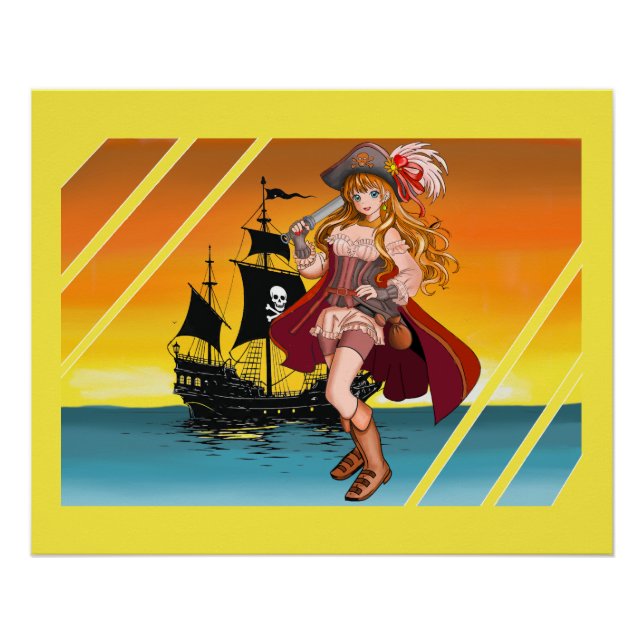 Die schöne Piratin. Poster (Vorderseite)