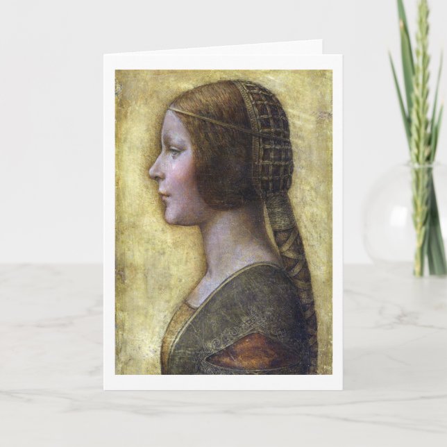 Die schöne Prinzessin Leonardo da Vinci Karte (Vorderseite)