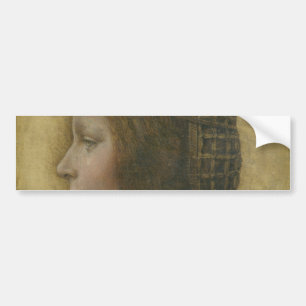 Die schöne Prinzessin (von Leonardo da Vinci) Autoaufkleber