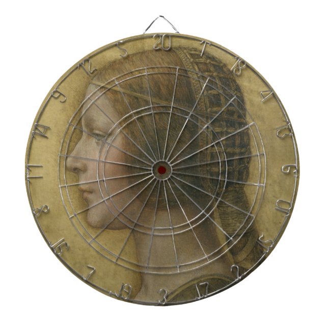 Die schöne Prinzessin (von Leonardo da Vinci) Dartscheibe (vorne)