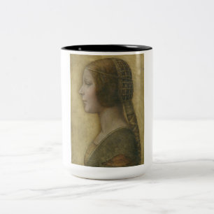 Die schöne Prinzessin (von Leonardo da Vinci) Zweifarbige Tasse