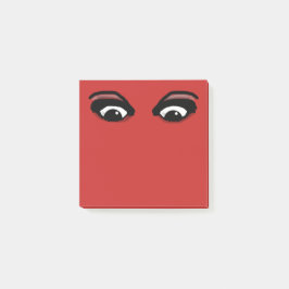 DIE SCHÖNEN AUGEN, DIE SIE AUFPASSEN, SCHREIBEN POST-IT KLEBEZETTEL