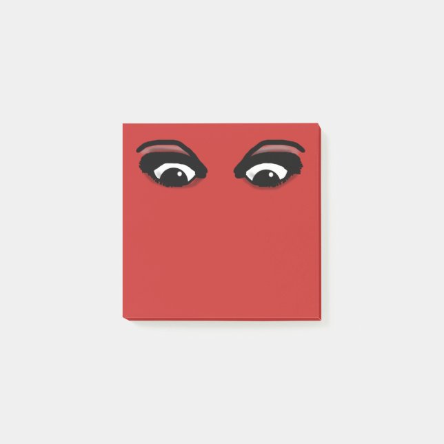DIE SCHÖNEN AUGEN, DIE SIE AUFPASSEN, SCHREIBEN POST-IT KLEBEZETTEL (Vorderseite)