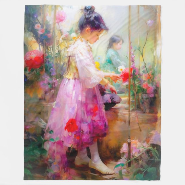 Die Schönheit der Blume Fleecedecke (Vorderseite)