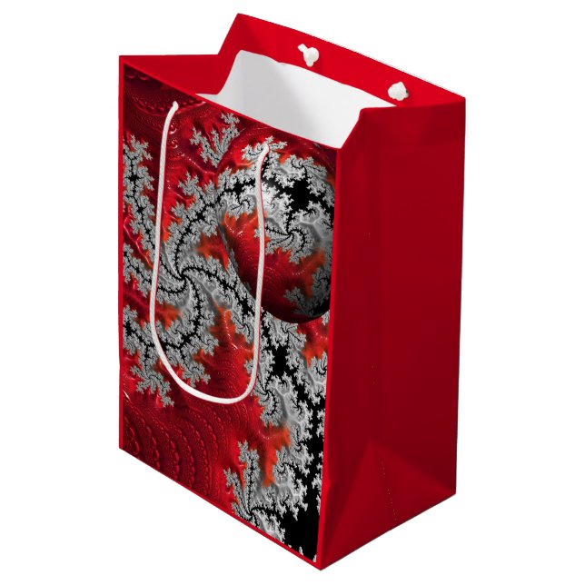 Die Schönheit der Mandelbrots-Geschenktasche Mittlere Geschenktüte (Vorderseite Schrägansicht)