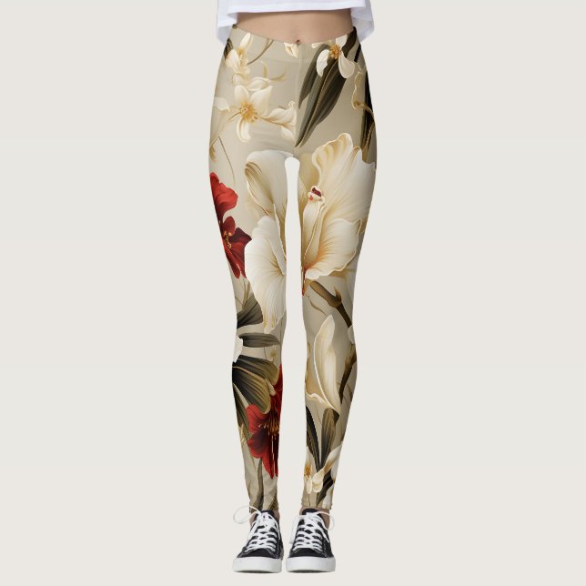 Die Schönheit der Orchideen Leggings (Vorderseite)