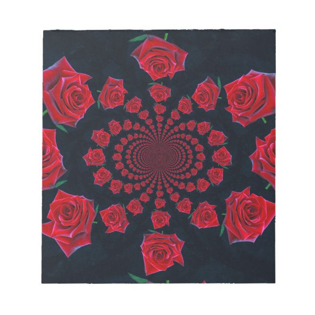 Die Schönheit der Rose: Blumenfantasie Notizblock (Vorderseite)