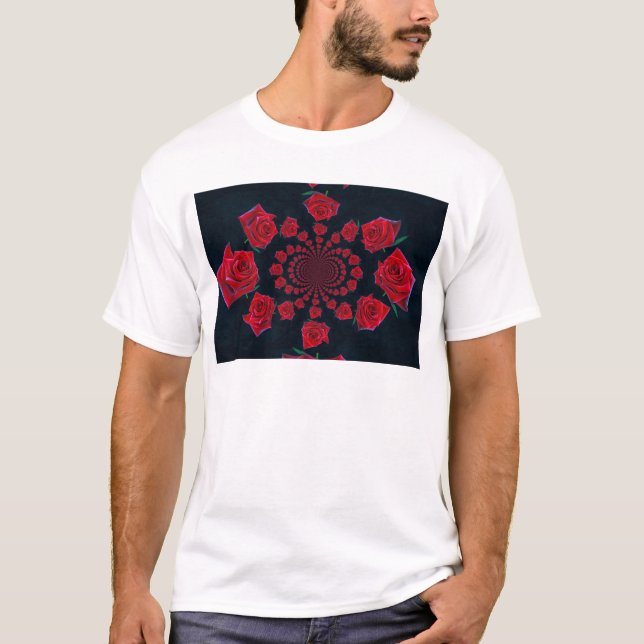 Die Schönheit der Rose: Blumenfantasie T-Shirt (Vorderseite)