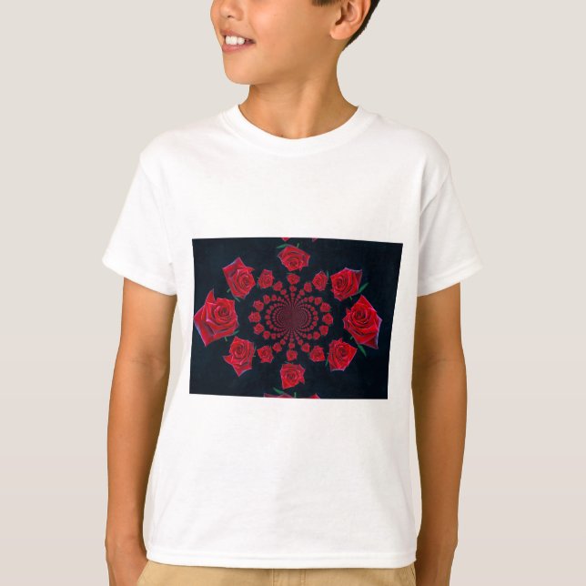 Die Schönheit der Rose: Blumenfantasie T-Shirt (Vorderseite)