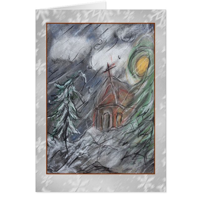 Die Schönheit der Winter-Kunst-Karte (Vorne)