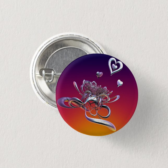 Die Schönheit des Herzens Abzeichen Button (Vorne & Hinten)