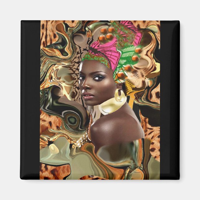 Die Schönheit einer afrikanischen Dschungel-Blume Magnet (Vorne)