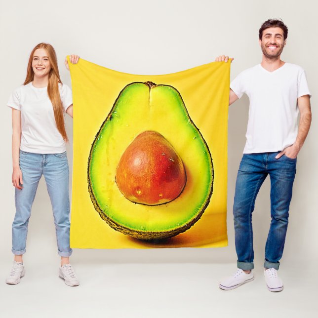 Die Schönheit eines gesunden Avocadodesigns Fleecedecke (Beispiel)