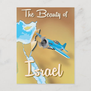 Die Schönheit Israels Vintage Reiseplakat Postkarte