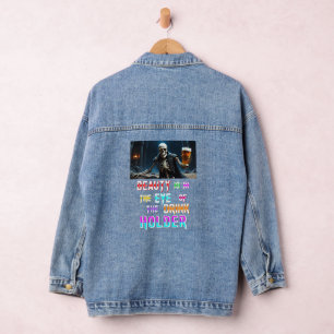 Die Schönheit liegt im Auge des Getränkehändlers Jeansjacke