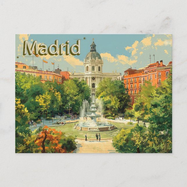Die Schönheit Madrids erfassen Postkarte (Vorderseite)