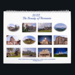 Die Schönheit Rumäniens - großer Kalender<br><div class="desc">Die Schönheit Rumäniens - Großer Kalender,  zwei Seiten,  Landschaften aus Rumänien,  Schloss Peles,  Burg Bran,  Parlament,  Schloss Pelisor,  Kloster Sinaia,  Brasov,  Festung Rasnov</div>