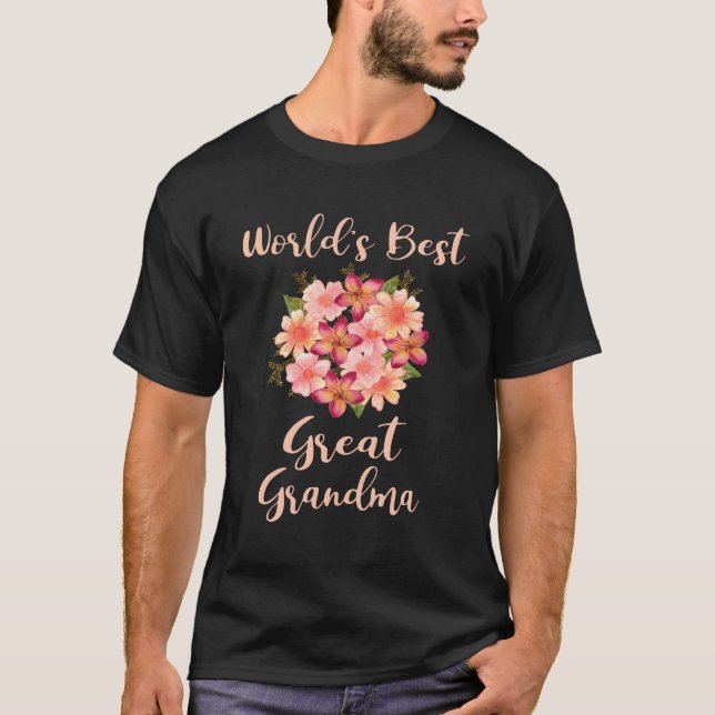 Die schönste Großmutter der Welt Schöne Pfirsichbl T-Shirt (Vorderseite)