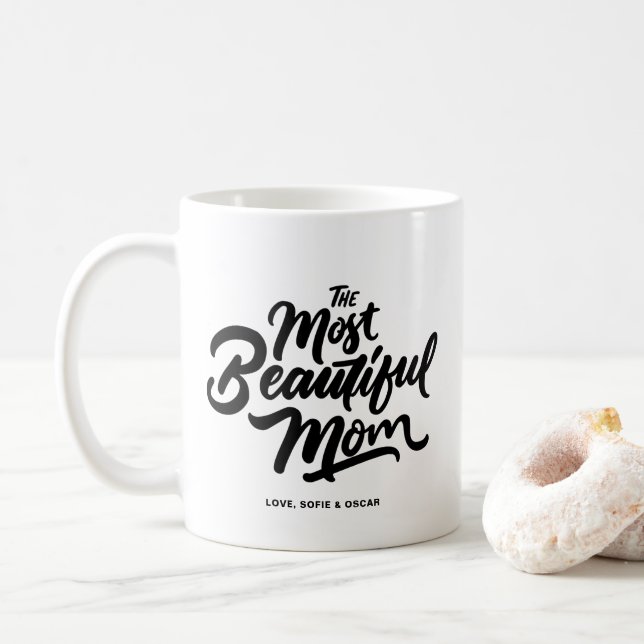 Die schönste Mama Personalisiert Kaffeetasse (Mit Donut)