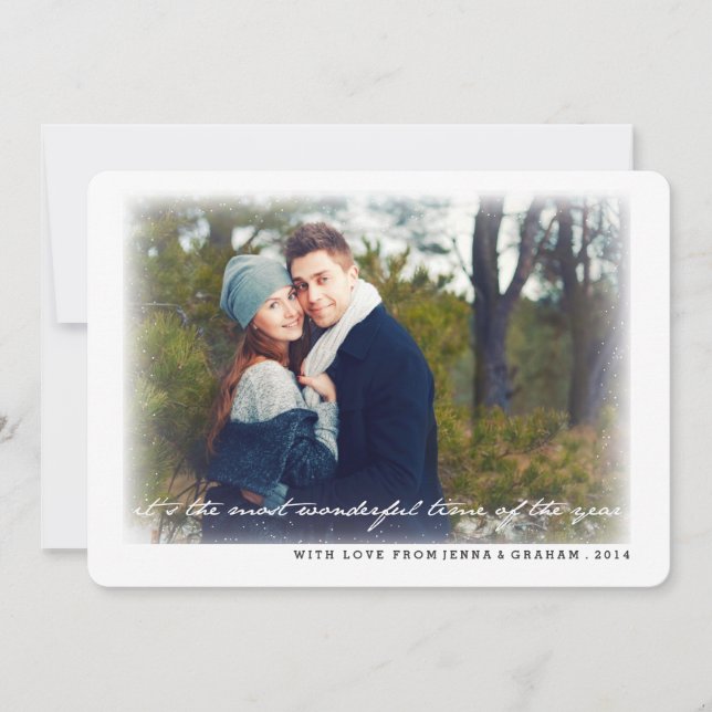 Die schönste Zeit des Fotos Feiertagskarte (Vorderseite)