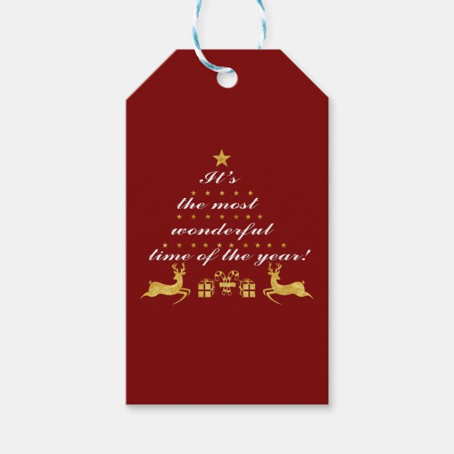 Die schönste Zeit des Jahres Geschenkanhänger (Vorderseite)