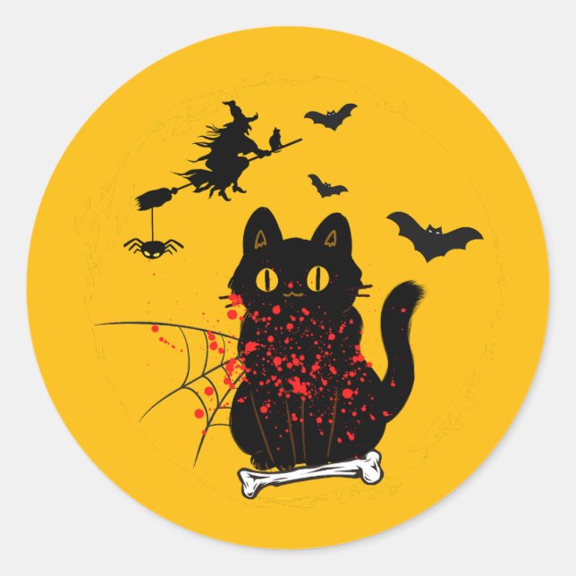 Die schönste Zeit des Jahres Halloween Runder Aufkleber (Vorderseite)