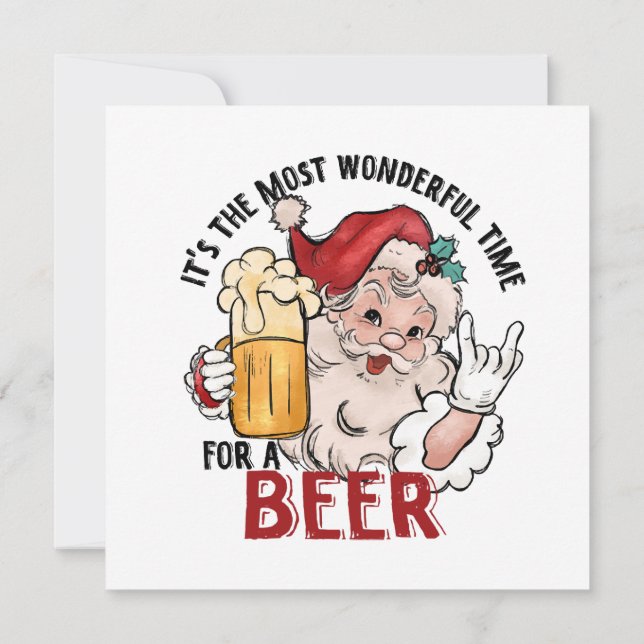 Die schönste Zeit für ein Bier Einladung (Rückseite)