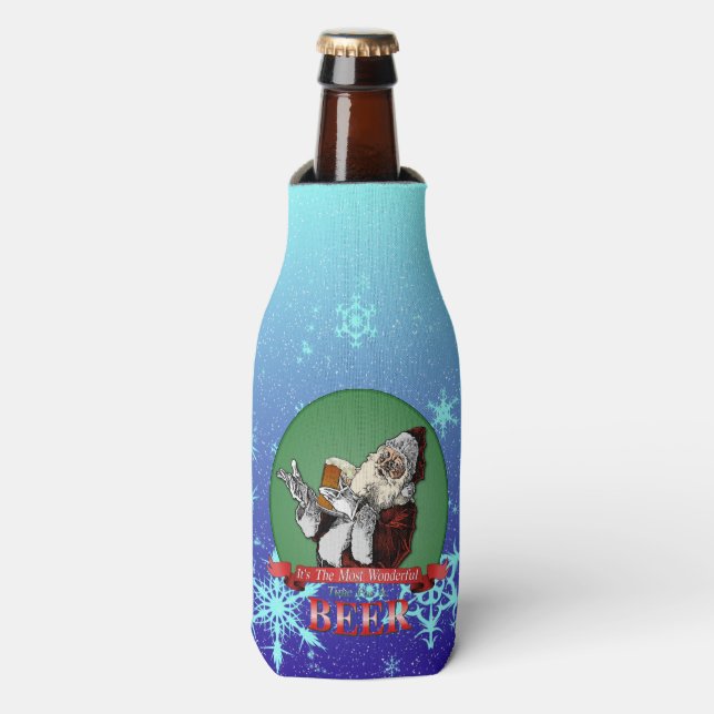 Die schönste Zeit für ein Bier Flaschenkühler (Flaschenvorderseite)