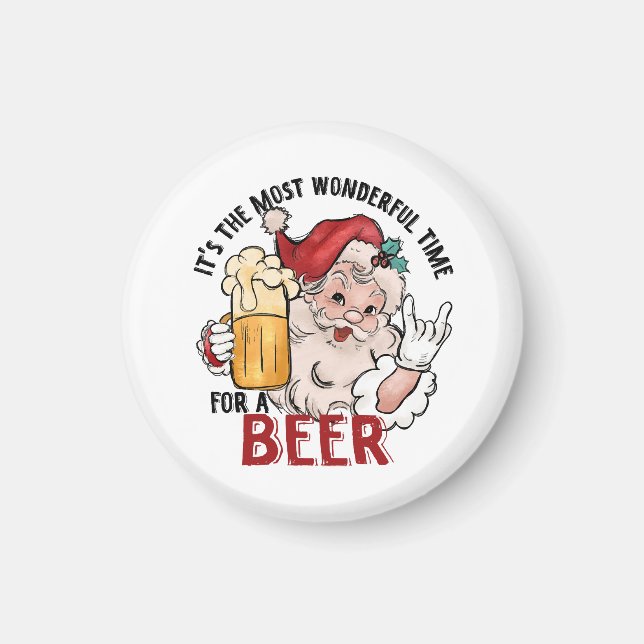 Die schönste Zeit für ein Bier Magnet (Vorne)