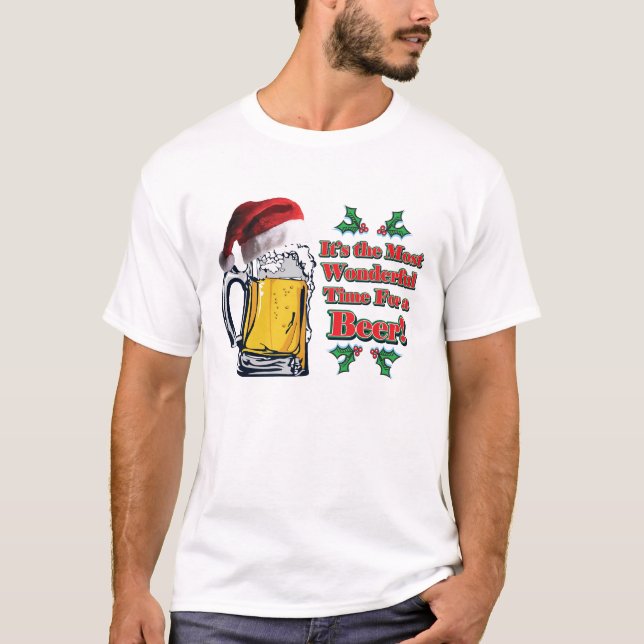 Die schönste Zeit für ein Bier T-Shirt (Vorderseite)