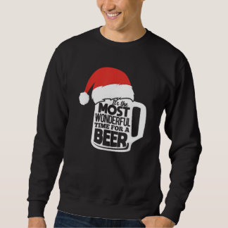 Die schönste Zeit für ein Bier Weihnachten Sweatshirt