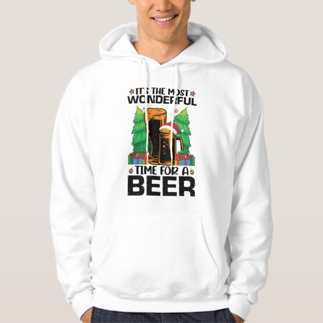 Die schönste Zeit für einen Bierurlaub Hoodie (Vorderseite)
