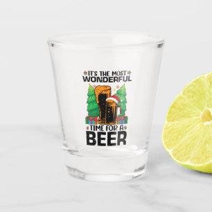 Die schönste Zeit für einen Bierurlaub Schnapsglas