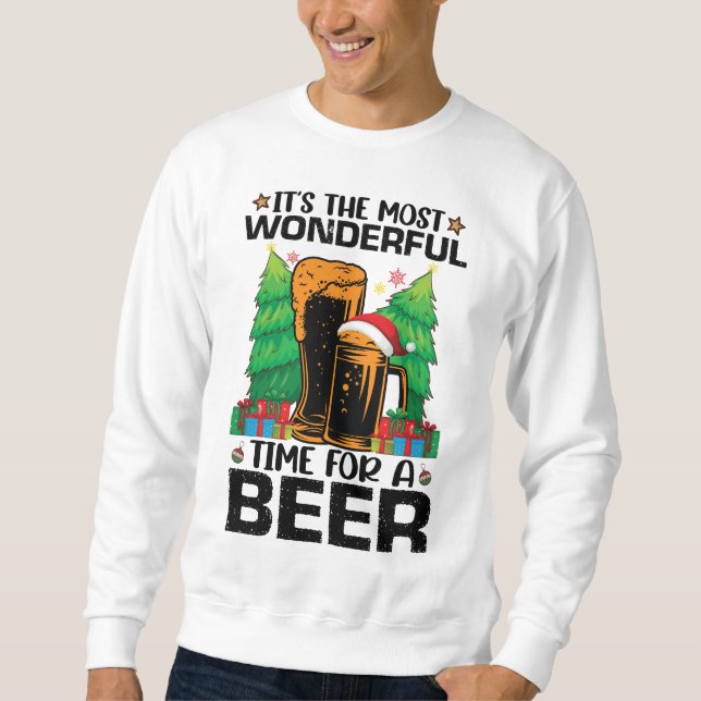 Die schönste Zeit für einen Bierurlaub Sweatshirt (Vorderseite)